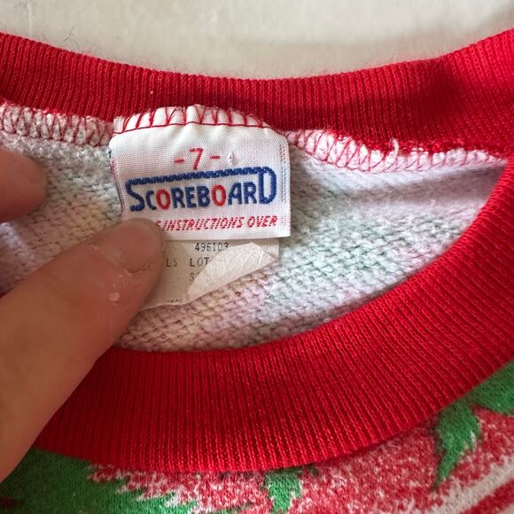 Vintage Scoreboard red Hawaii Beach surf boys sweatshirt sz 7 made in usa surf - Picture 4 of 7